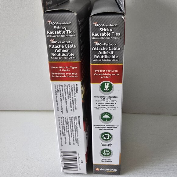 ADHESIVE hooks, clips, ties-VARIETY-10 Packages for organizing - Picture 6 of 13